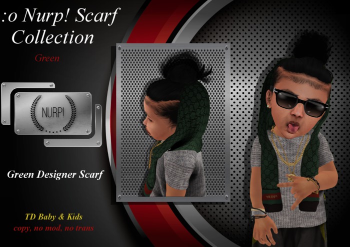 :o nurp! Designer Scarf GREEN