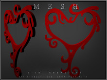 T-3D Creations [ Heart Frame 03 ] Micro and Regular MESH - Full Perm -