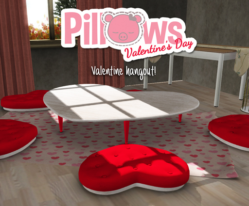 [P] Pillows, V-Day Table Heart Set