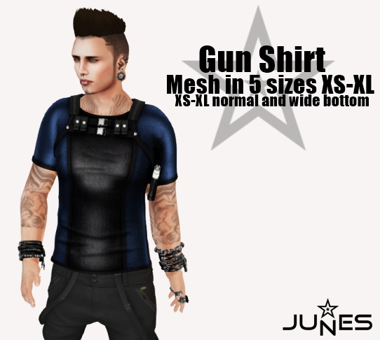 JUNES Gun Shirt blue