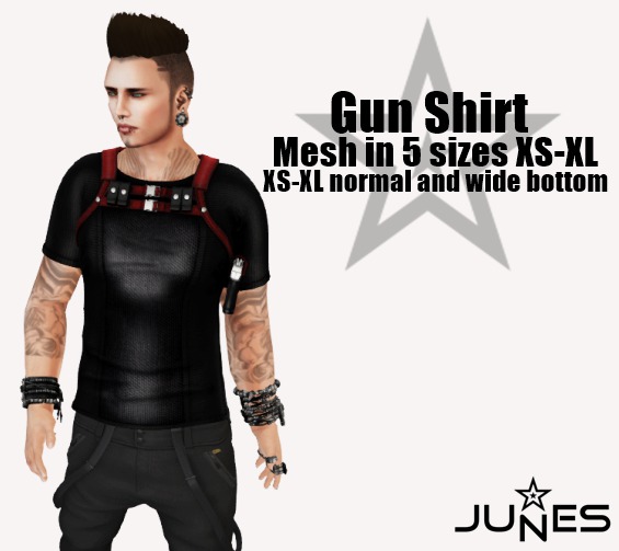 JUNES Gun Shirt black