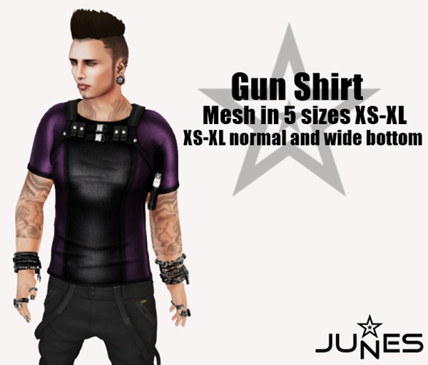 JUNES Gun Shirt purple