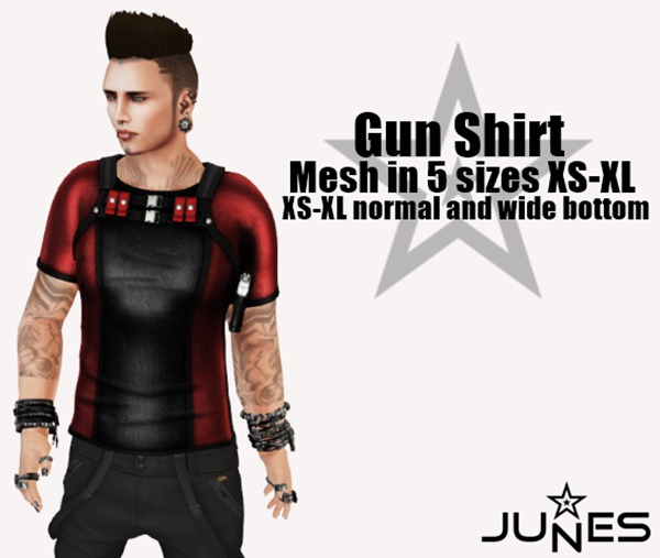 JUNES Gun Shirt red