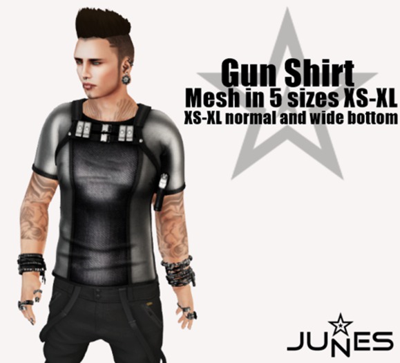 JUNES Gun Shirt white