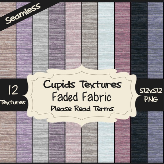 *Cupids Textures * 12 FADED FABRIC
