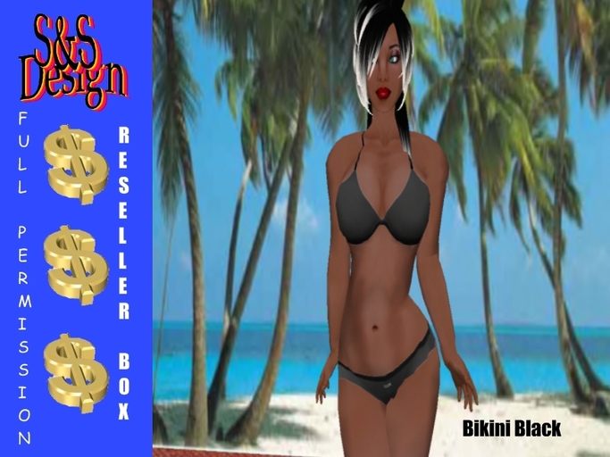 S&S bikini black boxed