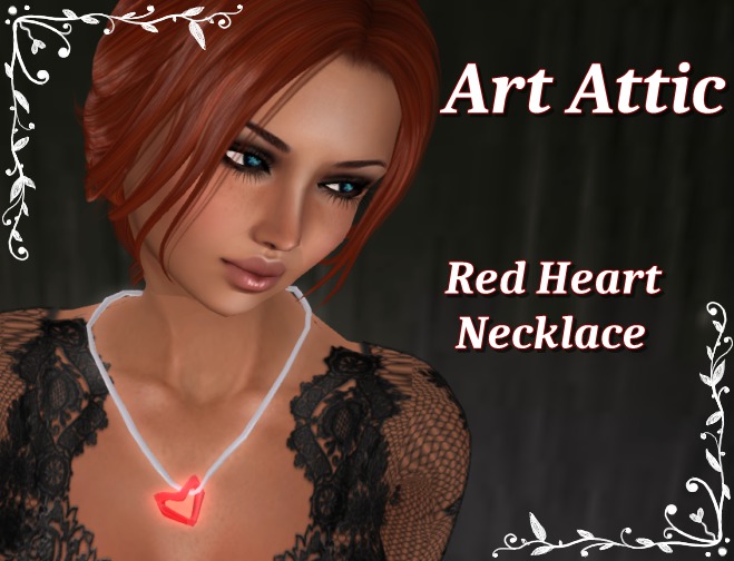 AA heart necklace red boxed