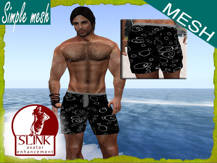 SM Black Beach Shorts SLINK