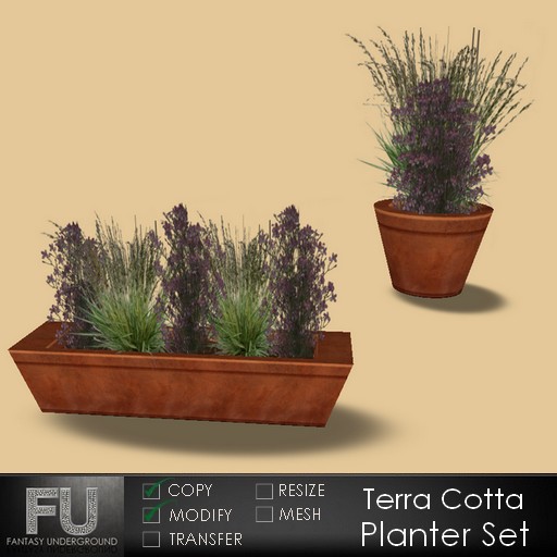 Rustic Terra Cotta Planter Set Potted Plants