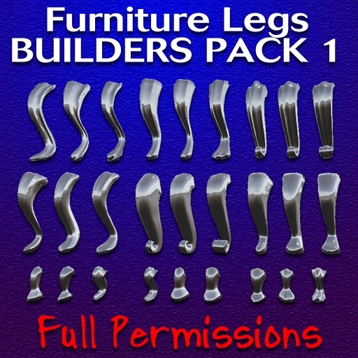 Second Life Marketplace Furniture Legs Builders Pack