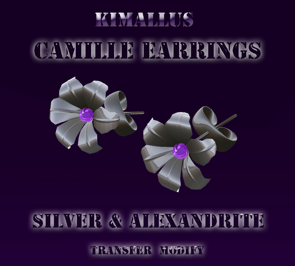 Camille Earrings Silver & Alexandrite