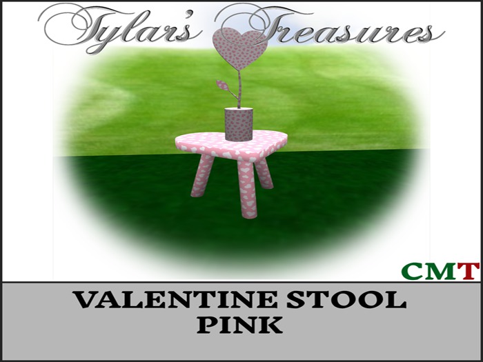 .:TT:.  VALENTINE STOOL PINK BOX