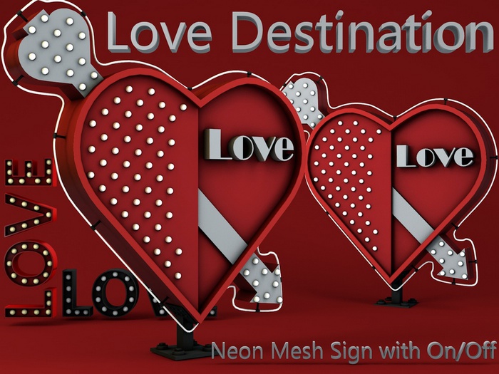 Love Destination Mesh Sign {Valentine 2016}