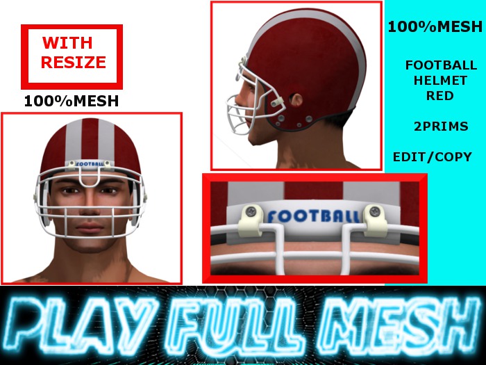 **Red Football helmet**PlayFullMeshmp