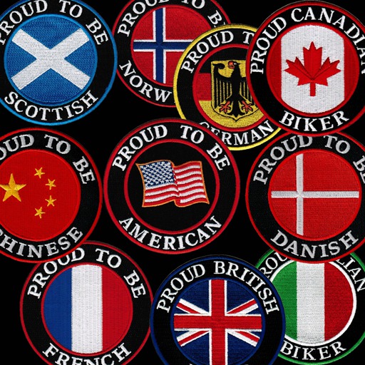 ~WD~ Biker Patches Countries 
