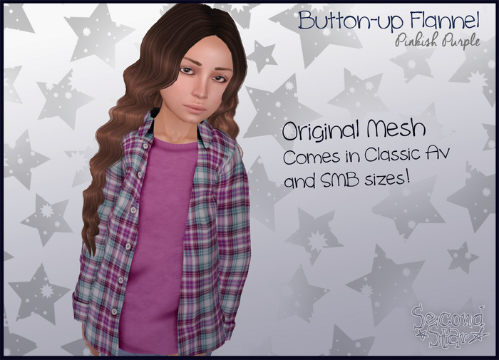 Button-Up Flannel - Pinkish Purple