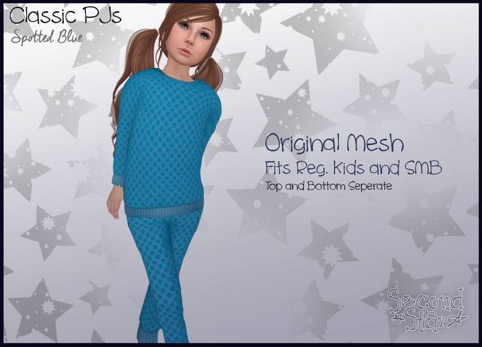 Classic PJ's - Spotted Blue 
