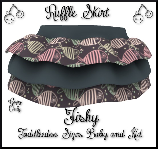 ~TCR~Kids~ Ruffle Skirt "Fishy"