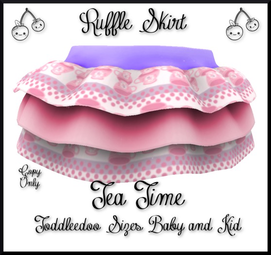 ~TCR~Kids~ Ruffle Skirt "Tea Time"