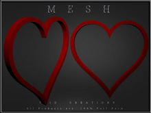 T-3D Creations [ Heart Frame 04 ] Micro and Regular MESH - Full Perm -
