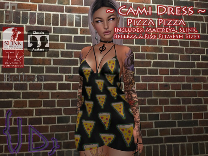 {JD} Cami Dress - Pizza Pizza