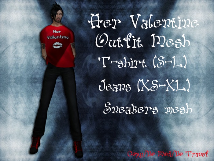 Her Valentine Outfit Mesh  Red