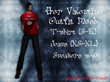 Her Valentine Outfit Mesh  Red