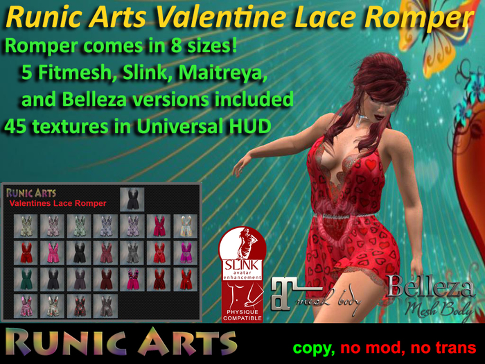 Runic Arts Valentine Lace Romper
