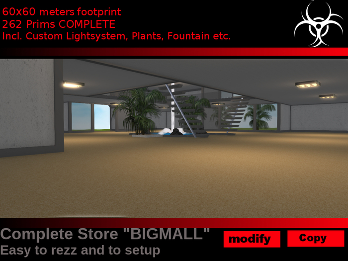 VIRAL. "Bigmall" - 60x60-260 Prims complete-Copy-Mod