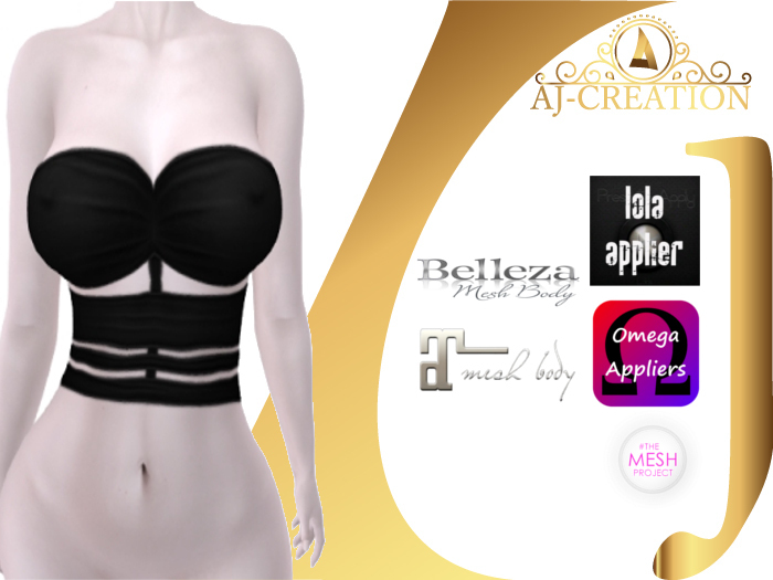 AJ - black tank top with lola aplier