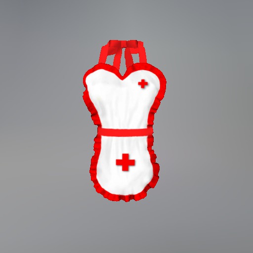 White Nurse Mesh Apron