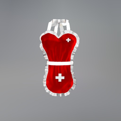 Red Nurse Mesh Apron