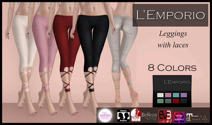 L'Emporio - Leggings 8 colors-Plain-With App.