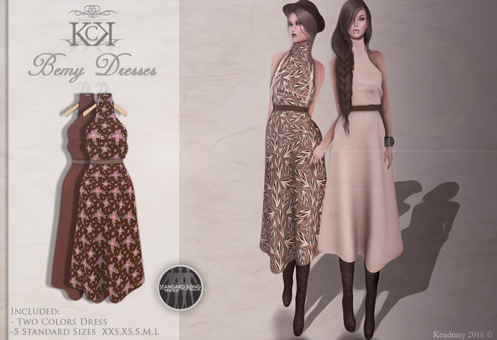:::KC::: Bemy Dresses Browns
