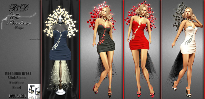Braham Design NavyBlue Love Angel Complete Outfit Mesh