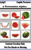 *CUPIDS TEXTURES* 9 Watermelon Alphas Textures