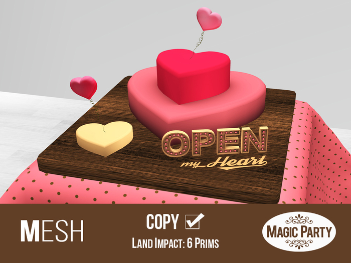 Open My Heart Cake - Valentines