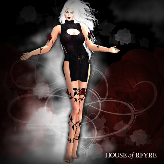 RFYRE BLACK ROSE FANTASY MESH [B]