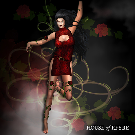 RFYRE BLACK ROSE FANTASY MESH [B]