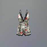 Smoke Valentine Love Fitmesh Romper box