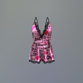 Pink Valentine Love Fitmesh Romper box
