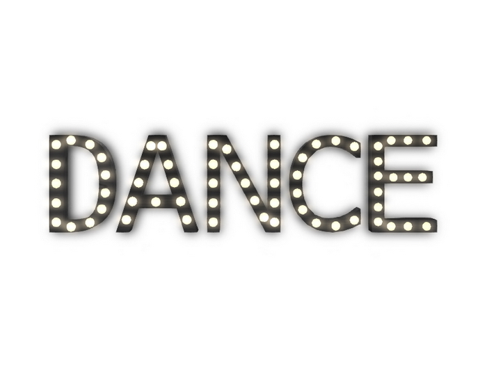 [Px] "DANCE" Illuminated Light Bulbs Sign