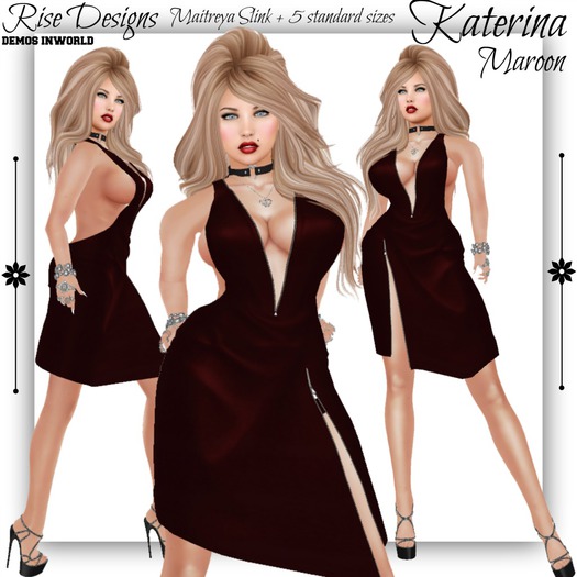 NADIA DRESS N HEELS BORDEAU NO.3Rise Designs Bagged