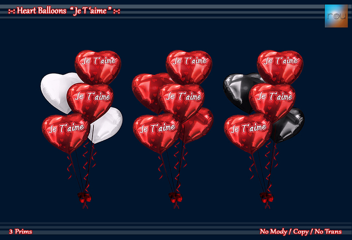 :-: Balloons Heart Je T'aime BOX :-: [Wear&Tocuh]
