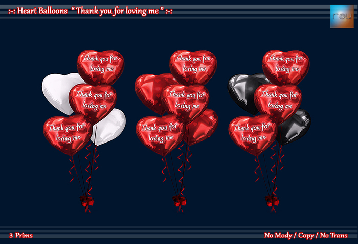 :-: Balloons Heart Ty for loving me BOX :-: [Wear&Tocuh]