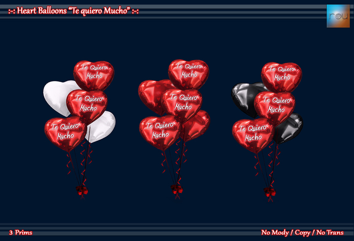 :-: Balloons Heart " Te Quiero Mucho " :-: 