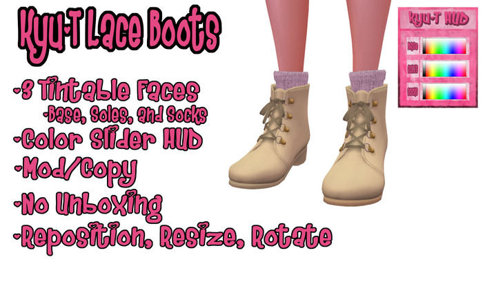 Kyu~T Lace Boots [Promo Price]