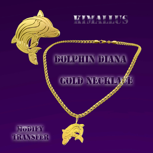Dolphin Diana Gold Necklace