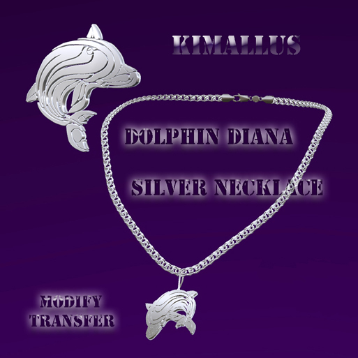 Dolphin Diana Silver Necklace