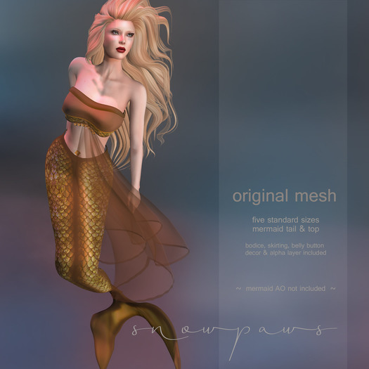 Snowpaws - Azalea Mermaid Outfit - Amber
